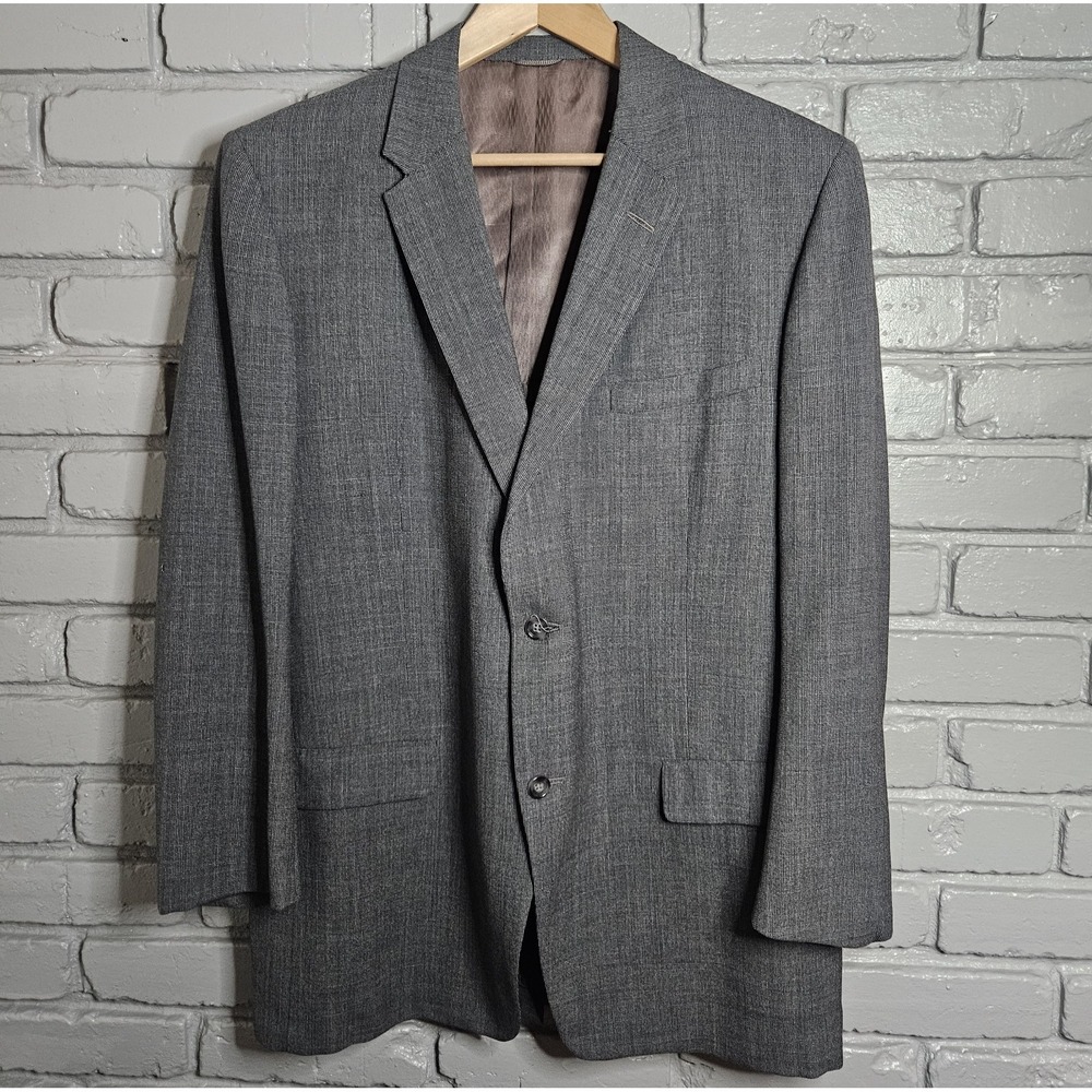 Shiffer Hillman Westbury 3 Ply English Worsted Wool Suit Jacket Blazer Size 44‎